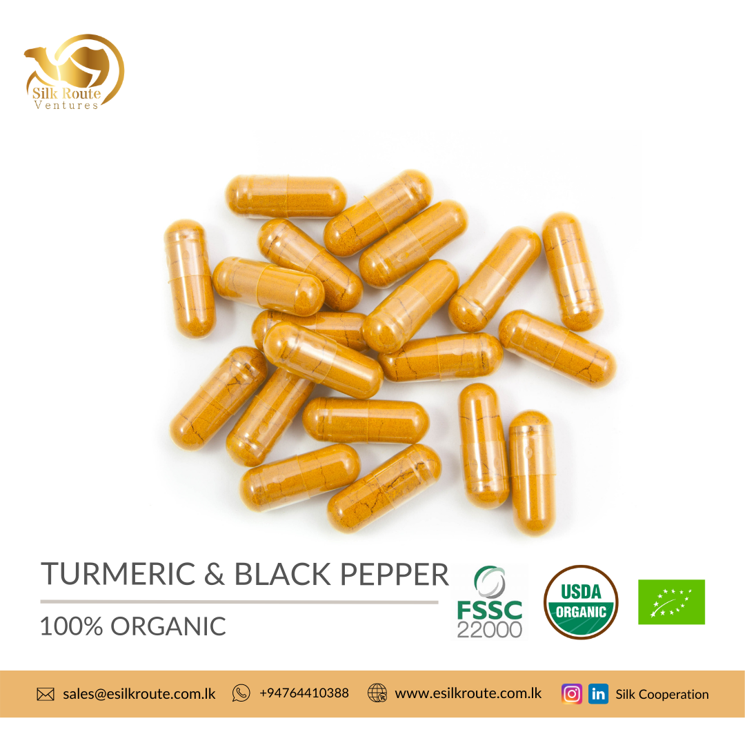 Organic Turmeric with Black Pepper Capsules in Bulk and Private Label